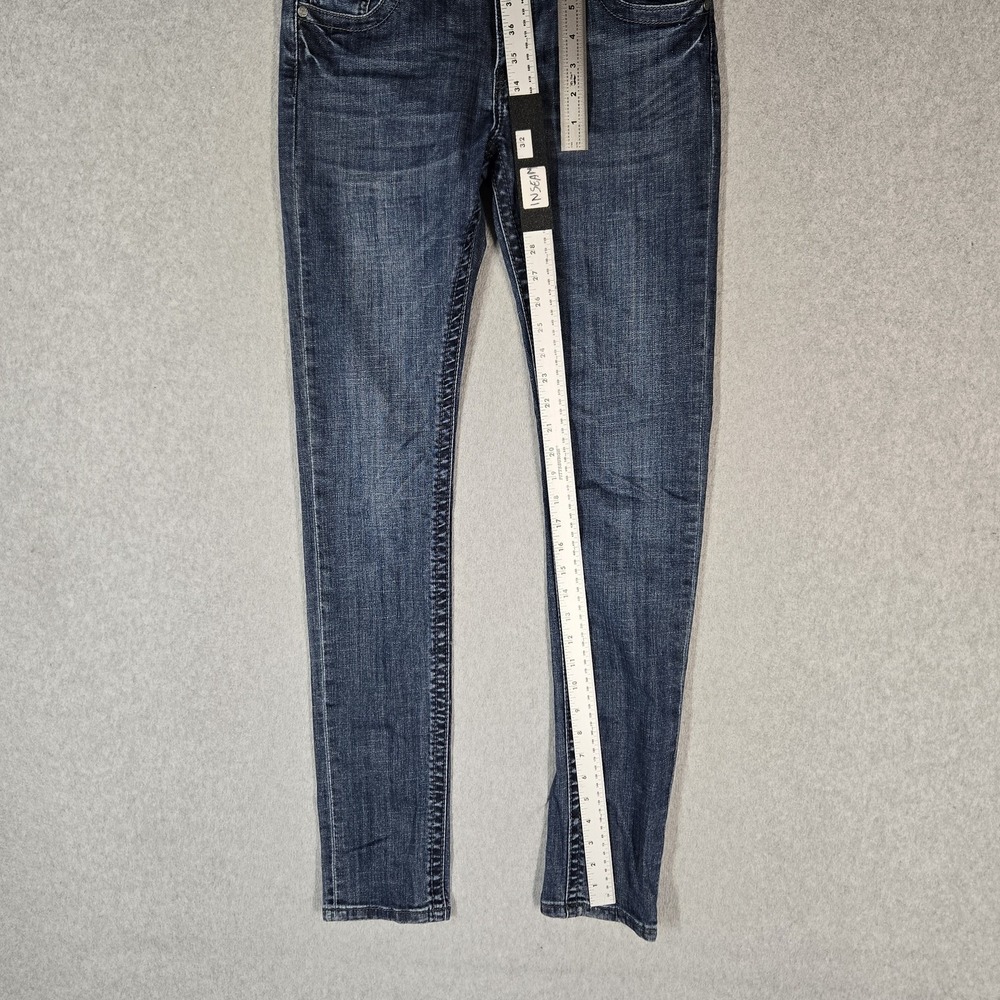 STRETSON Women Jeans 8 LONG Blue Denim Pixie Stix Skinny 32" Inseam Stretch - Picture 8 of 13